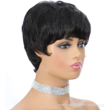 Wholesale Pixie Cut Human Hair Wigs, Pixie Cut Short Wig, Finger Wave Wig